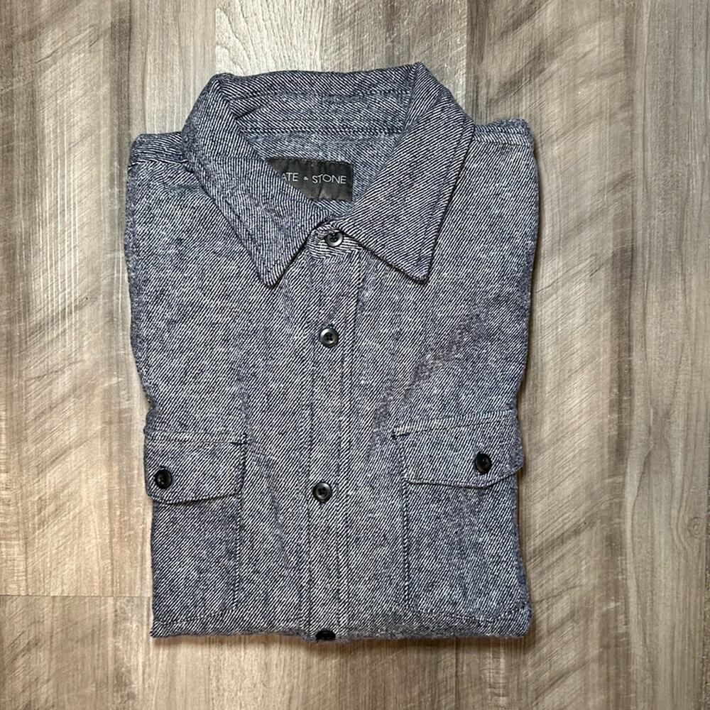 Slate & Stone Long Sleeve Button Down Shirt Jacket - Medium